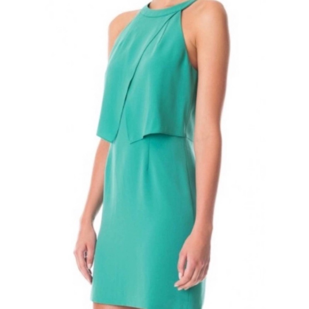 Tibi Bibelot Crepe Halter Dress in Green Size 2